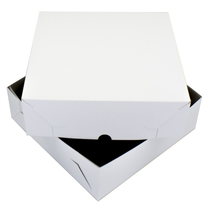Cake box Gooseneck 30x30x9cm. White 10pcs