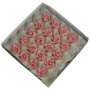 Marzipan roses 6 leaves 40mm 10 pieces, Pink Luxe