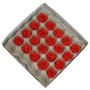 Marzipan roses 6 leaves 40mm 20 pieces, Red Luxury