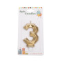 Number candle Geo Gold #3