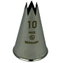 Nozzle serrated 6 Teeth stainless steel, 10mm