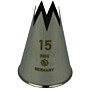 Nozzle serrated 6 Teeth stainless steel, 15mm