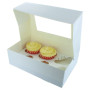 Cupcake Box 6 / 12 MINI White (incl. tray window) 25pcs.