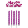 PME Cake Candles Happy Birthday Pink set/17