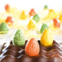 Bonbon mould Chocolate World Smiley Eggs (24x) 33x23x12mm