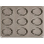 Pavoni Silicone Mould Oval Ø105x80mm (9) 30x40cm