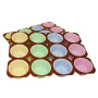 Muffin/Cupcake Tray paper coloured set 2x12 shapes