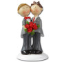 Cake topper Bridal Couple Men Comic Polystone 9cm