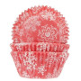 Cupcake Cups HoM Snow Crystal Red 50x33mm. 50pcs.