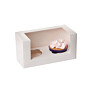 HoM Cupcake Box 2 White (incl. tray with window) 3pcs.