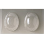 Chocolate Hollow Form Easter Half Egg Smooth (2x) 12.5x9.4x4.4cm.