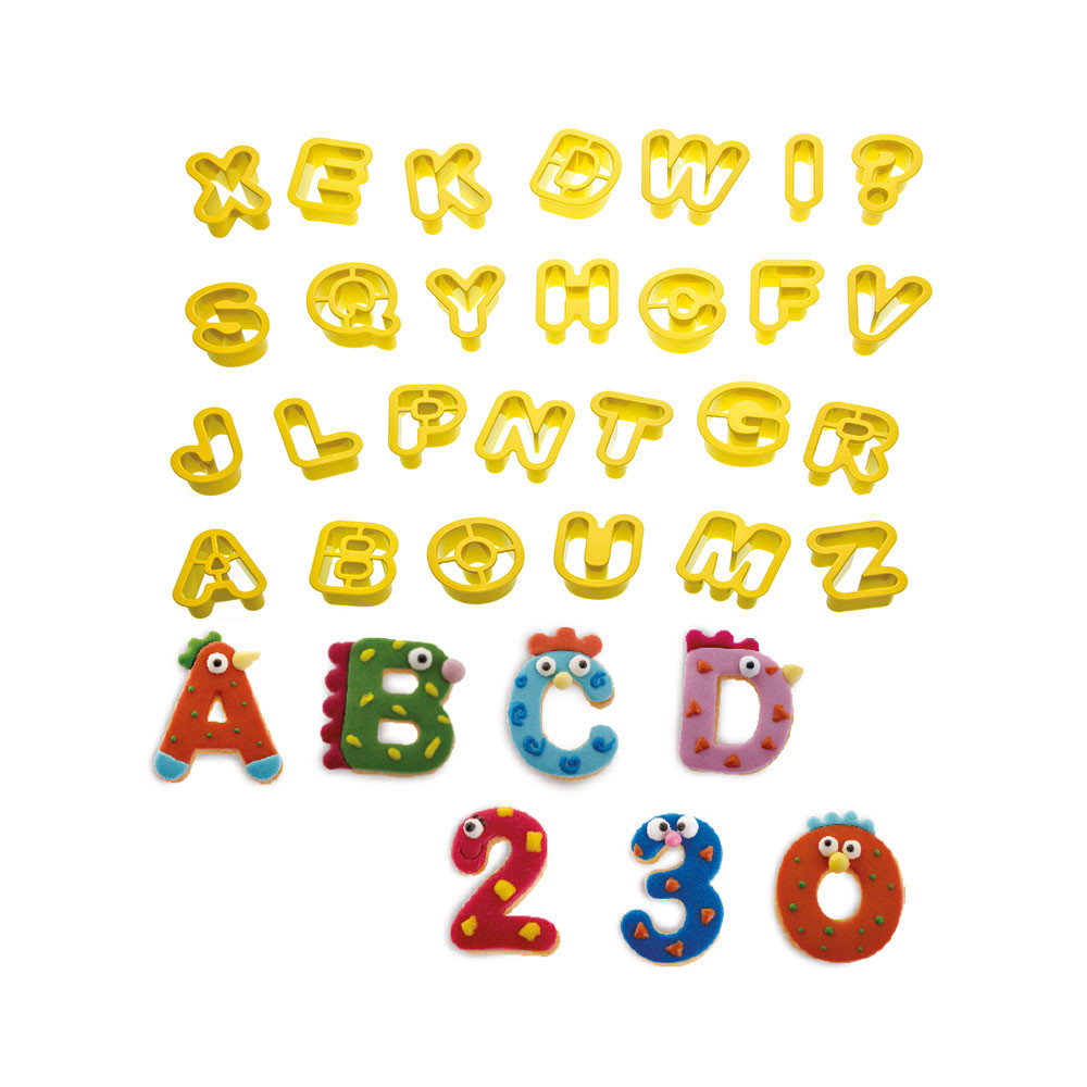 Biscuit Cutters Numbers and Alphabet Set/36