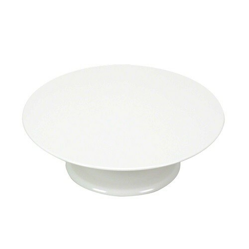 Cake Plate Melamine Turnable White Ø32x10cm