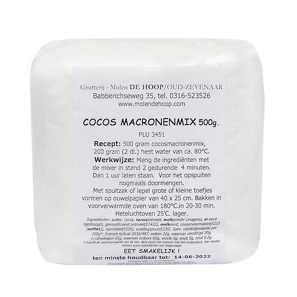 Molen de Hoop Coconut macaroon mix 500gr