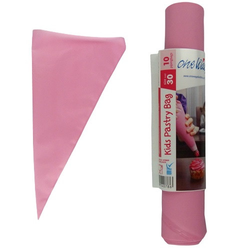 One Way Disposable Piping Bag Kids Pastry Pink 10pcs - 30x17cm