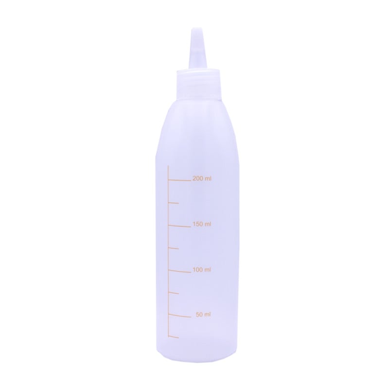 Squeeze bottle with measurement indicator 250cc.