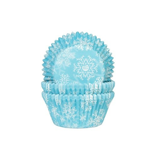 Cupcake Cups HoM Snow Crystal Blue (Frozen) 50x33mm. 50pcs