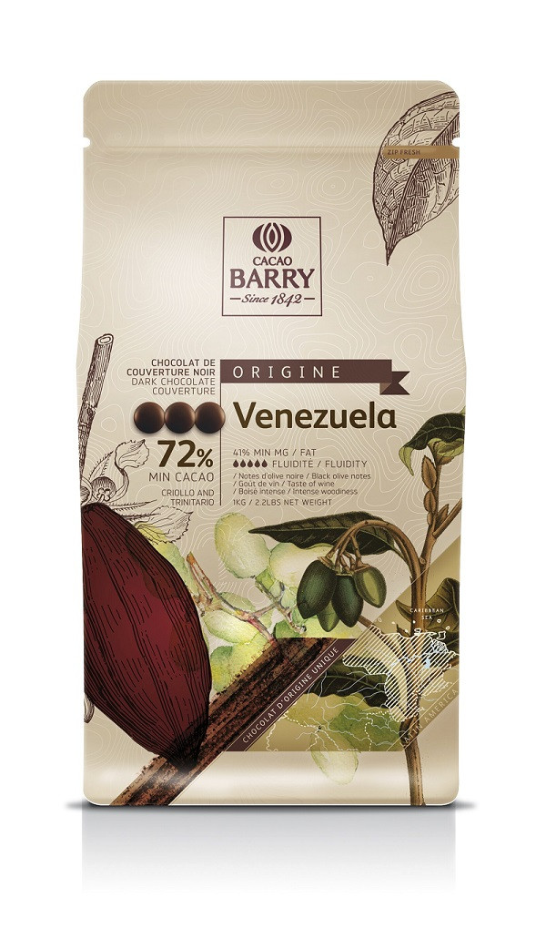 Callebaut Chocolate Callets Pure Venezuela (72%) 1kg