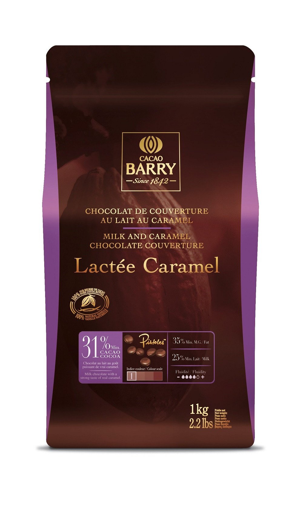 Callebaut Chocolate Callets Milk Lactée Caramel (31%) 1kg