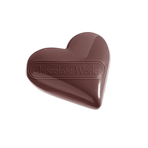 Chocolate Hollow Mold Chocolate World Heart (5x) 80x69x16 mm