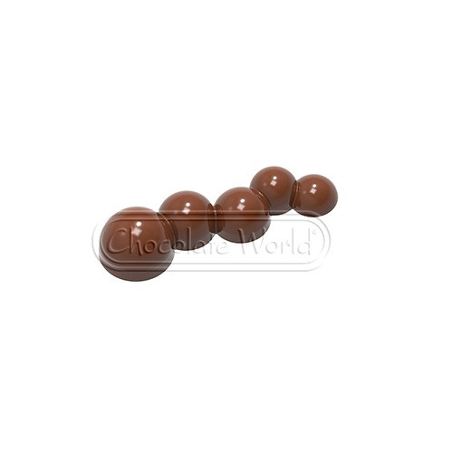 Chocolate mould Chocolate World Spherical bar (7x) 100x30x20mm
