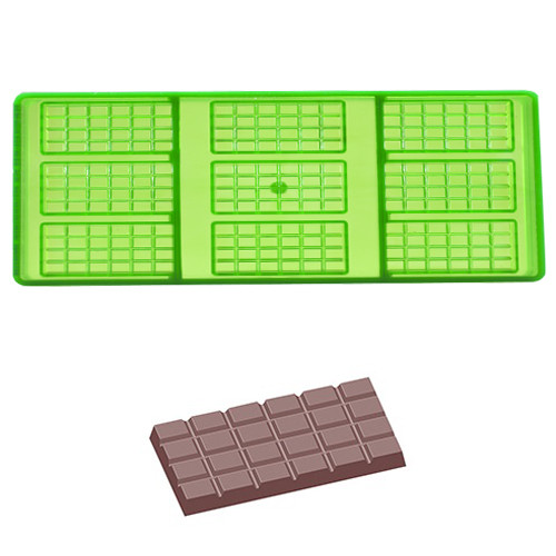 Chocolate World GL tablet mould (9x) 67x33x5mm