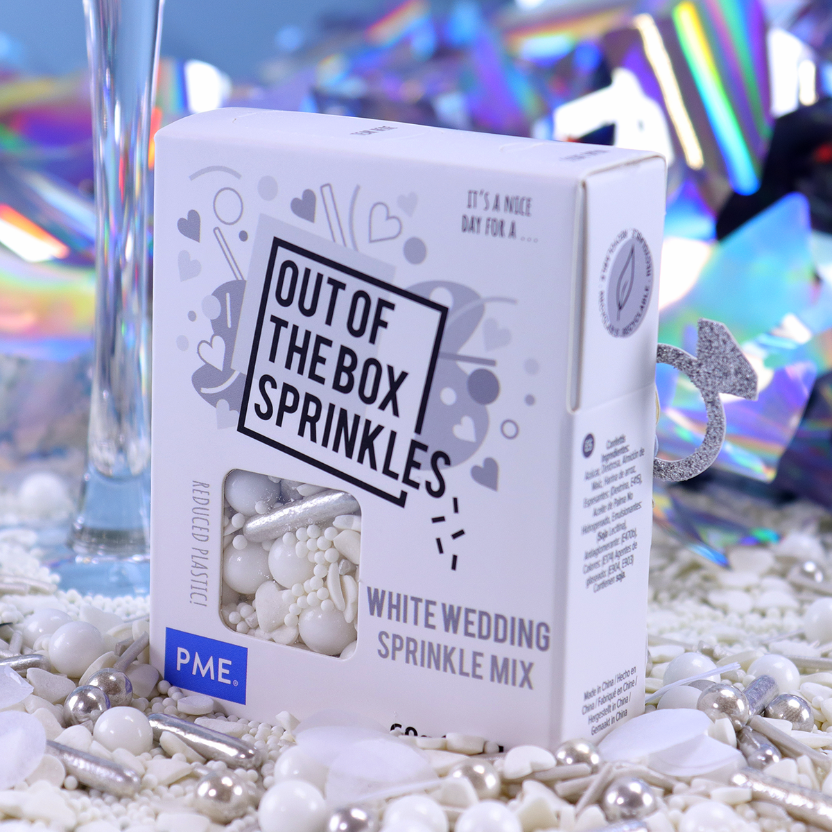 PME Wedding White Sprinkle Mix (Out of the Box) 60g