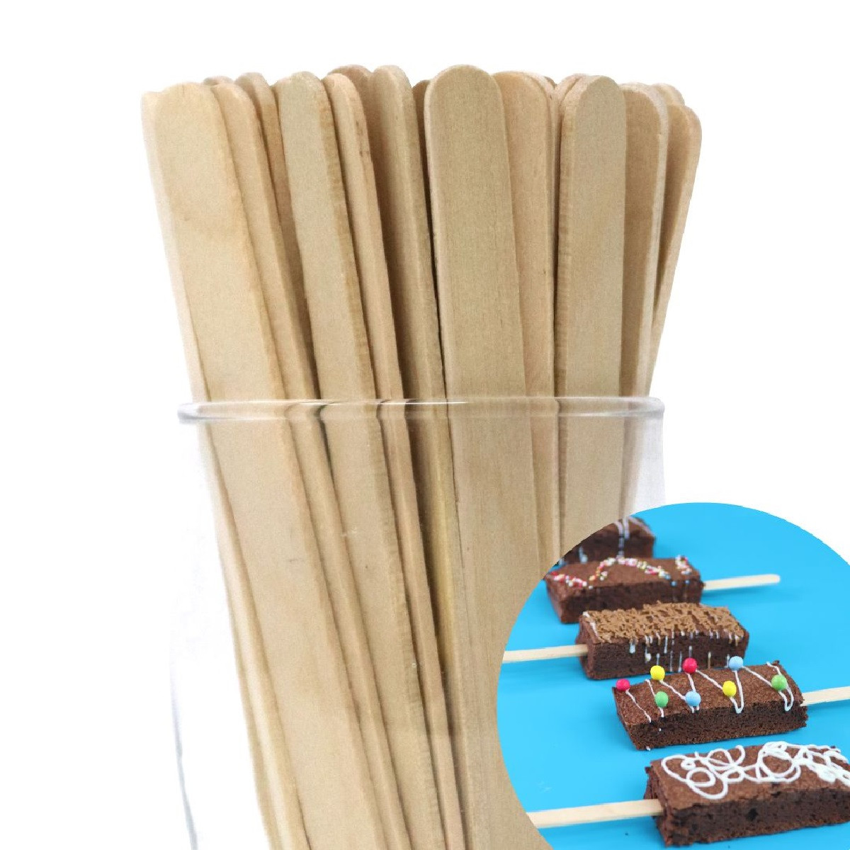 PME Lollipop/ice sticks Wood 11cm 50 pieces