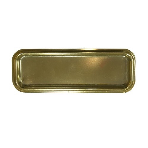 Cake dish plastic Rectangle (Eclair) Gold 170x65mm