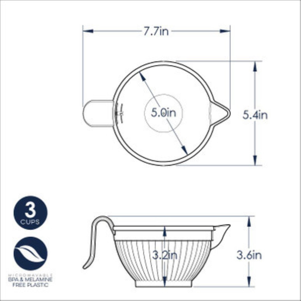 Nordic Ware Mixing bowl Plastic Heat Resistant 0.7L (Ø13cm)