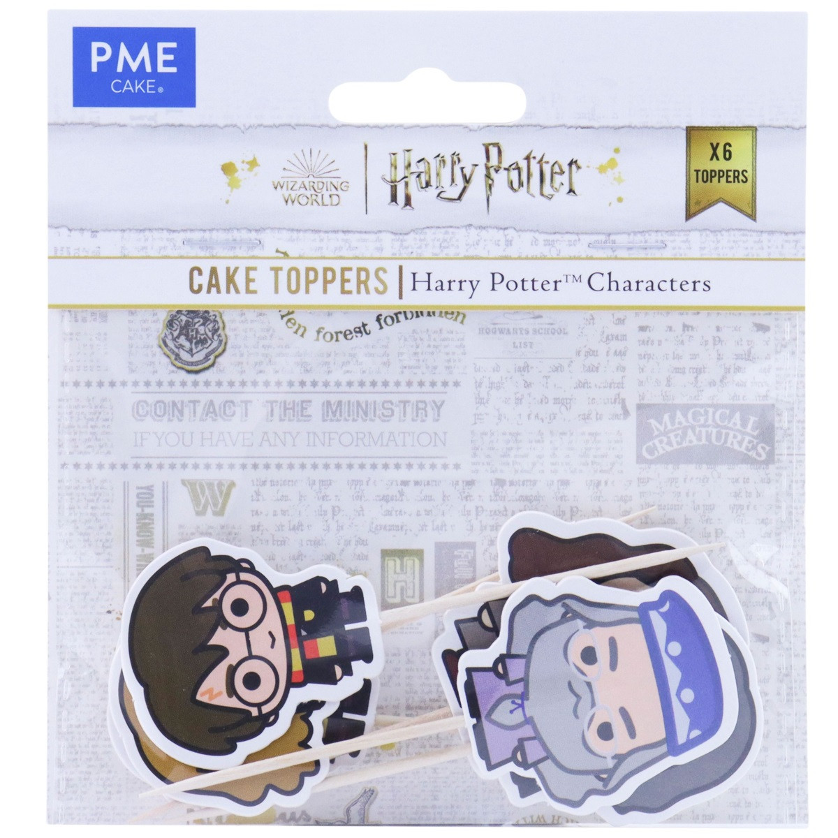 PME Harry Potter Characters Cake Picks 6pcs.