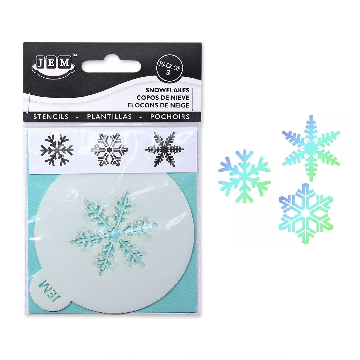 JEM Stencil Snowflakes (Frozen) Set/3