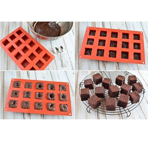 Silicone Baking Mould mini Cube 35x35x35mm (15)