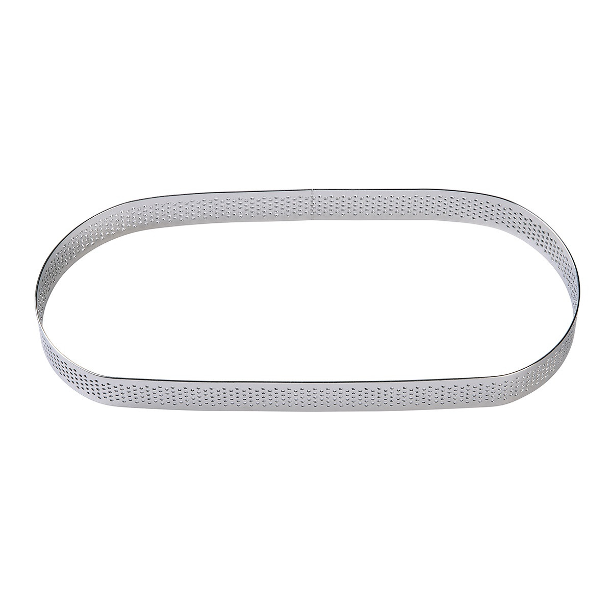 BrandNewCake Cake Ring Stainless Steel Oval Perforated 22.5x9x2cm