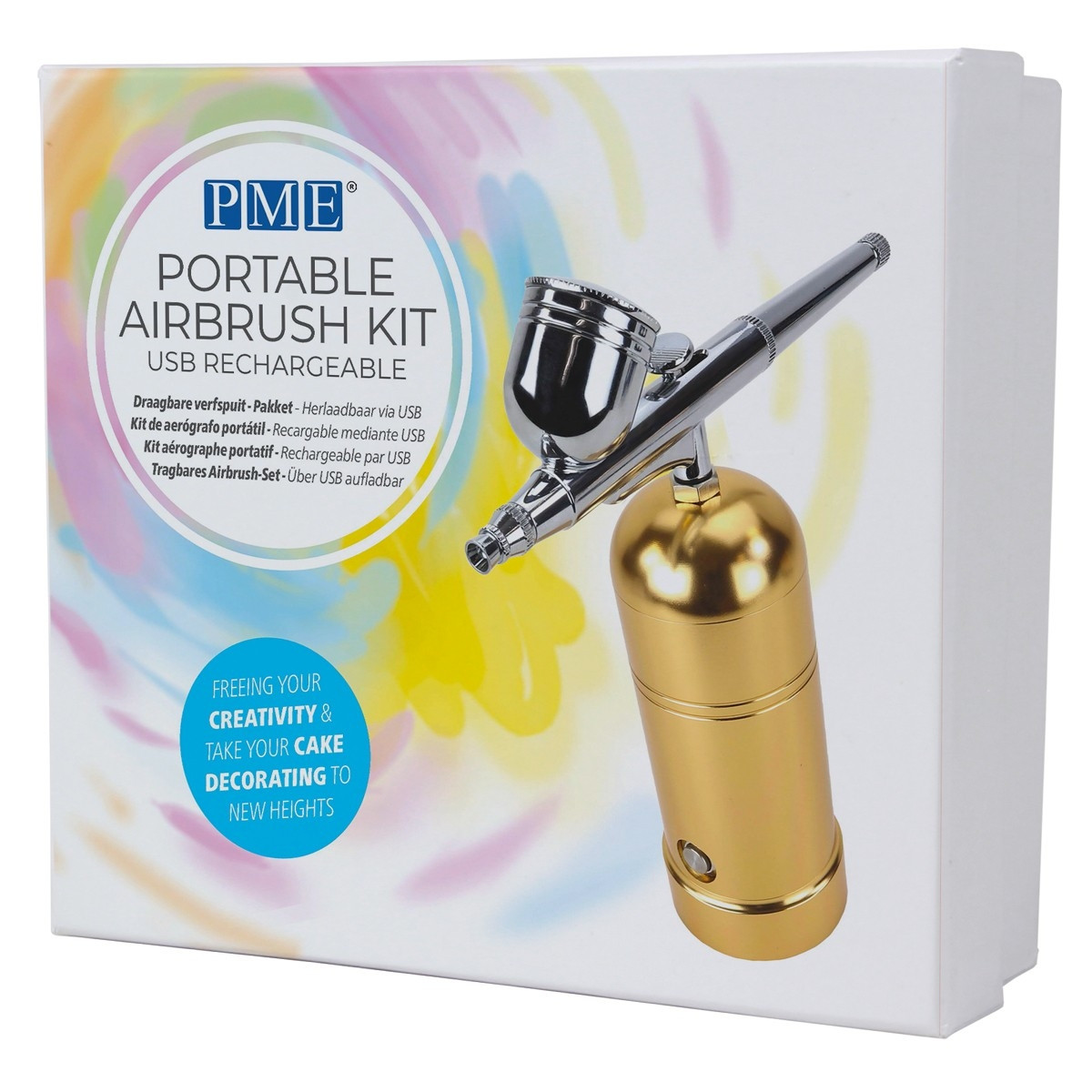 PME Airbrush Kit Rechargeable Gold