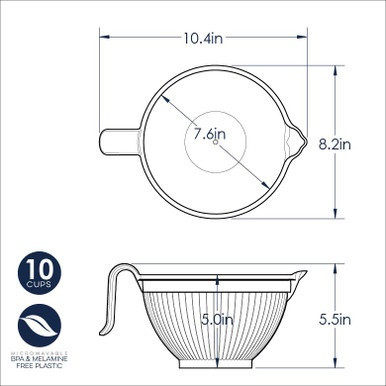 Nordic Ware Mixing bowl Plastic 2.4L (Ø19cm)