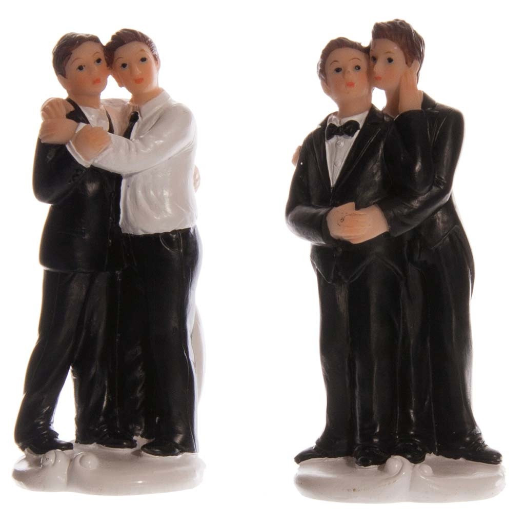 Cake topper Bridal Couple Men Polystone 9.5cm