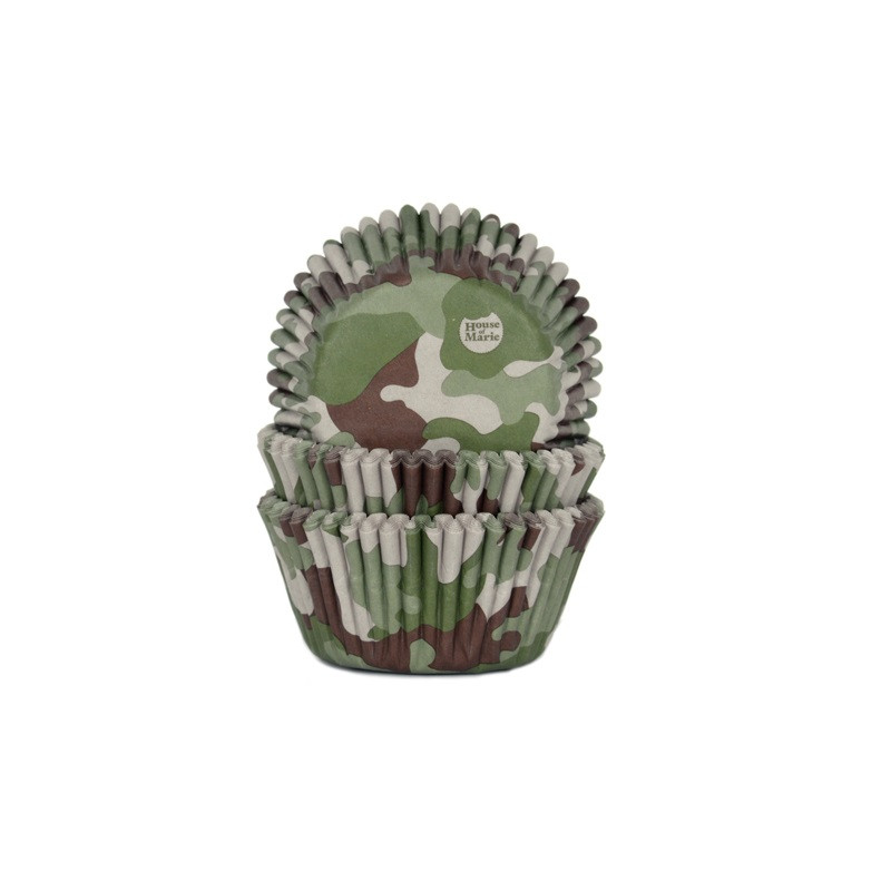 Cupcake Cups HoM Camouflage Green 50x33mm. 50pcs.