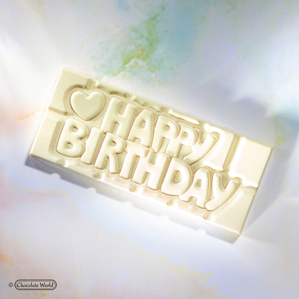 Chocolate mould Chocolate World Tablet Happy Birthday (4x)