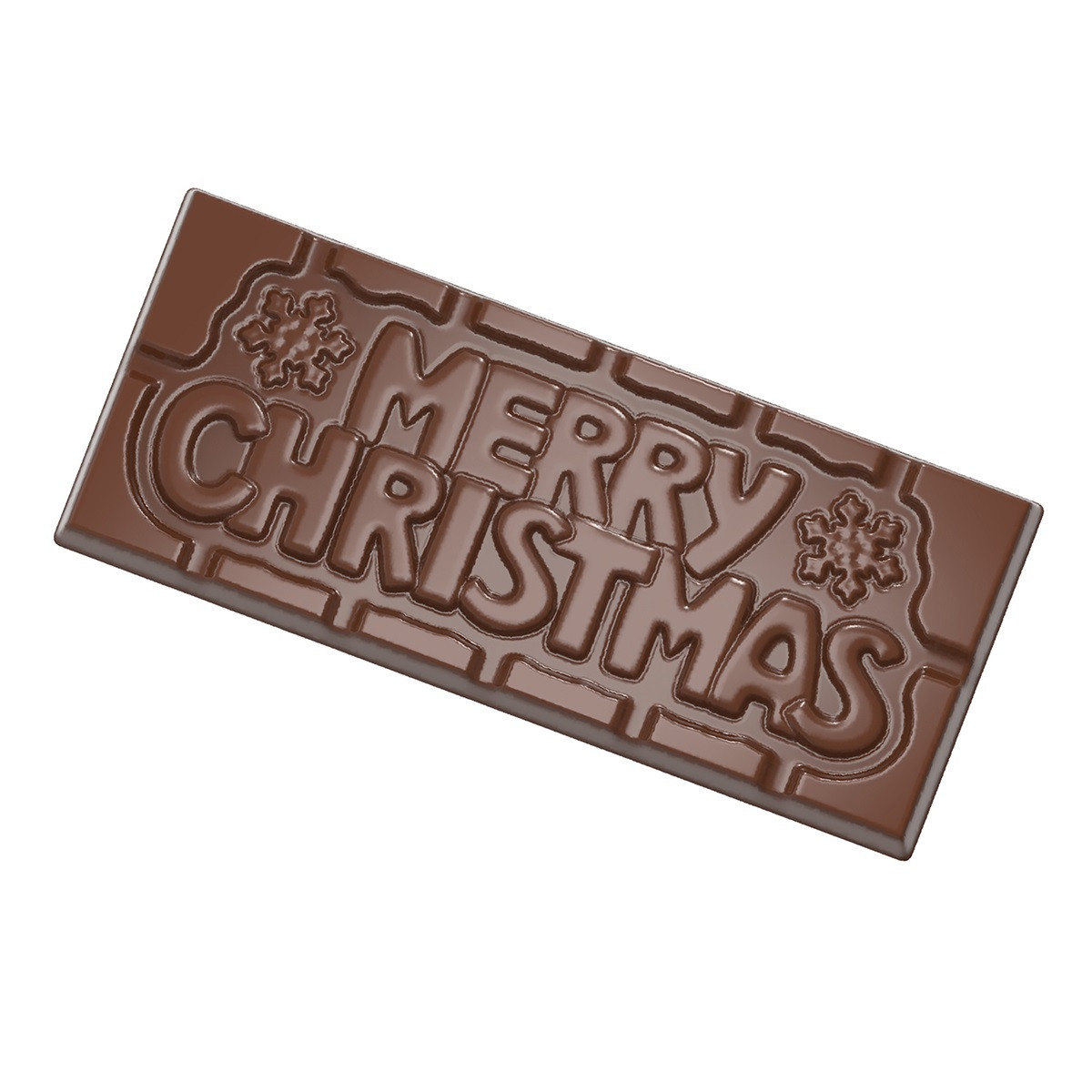 Chocolate mould Chocolate World Tablet Merry Christmas (4x)