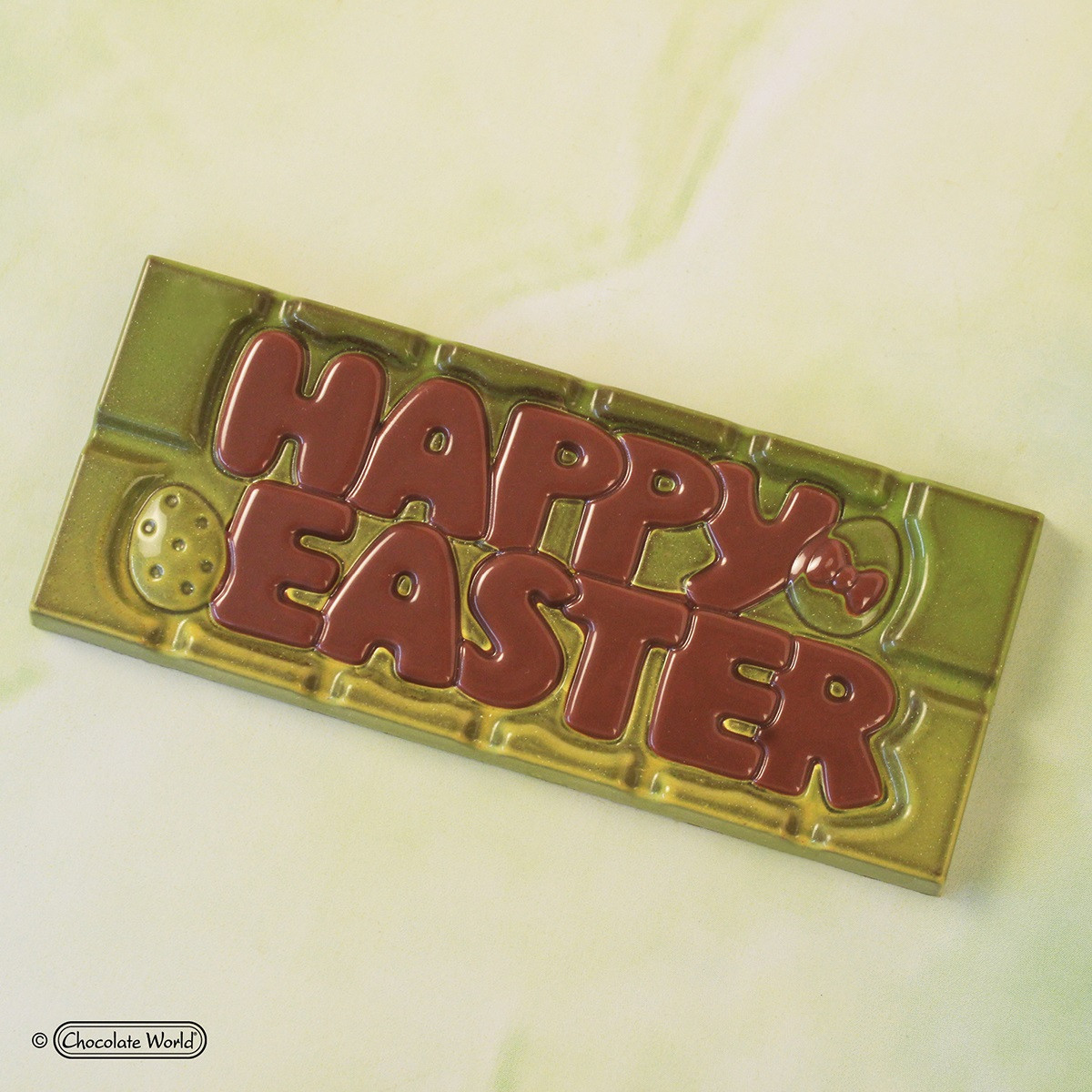 Chocolate mould Chocolate World Tablet Happy Easter (4x)