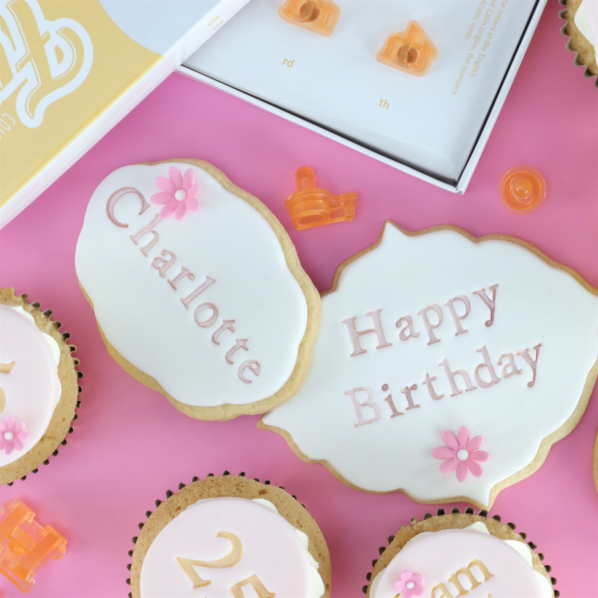PME Text Stamp Set Cupcake/Cookie Fun Fonts - Collection 2