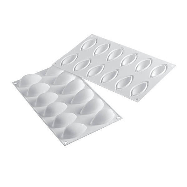 Silikomart Silicone Baking Mould Quenelle (12x) 6,3x2,9x2,8cm