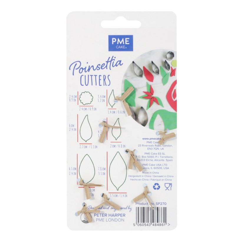 PME Cutter Set Poinsettia Set/6
