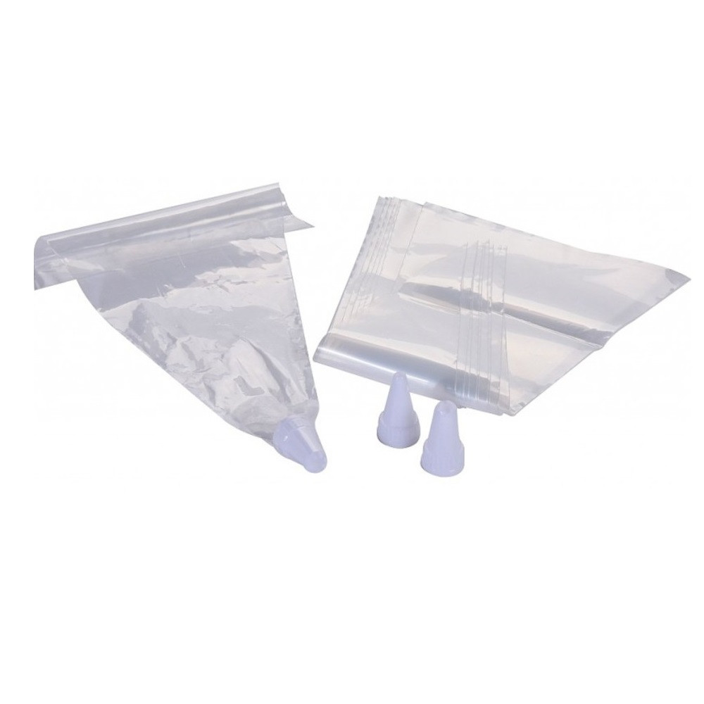 Disposable Piping Bags Set/10 + 3 Nozzles