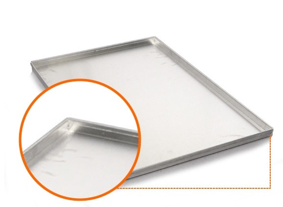 Aluminium baking tray 60x40cm (4 edges 90°)