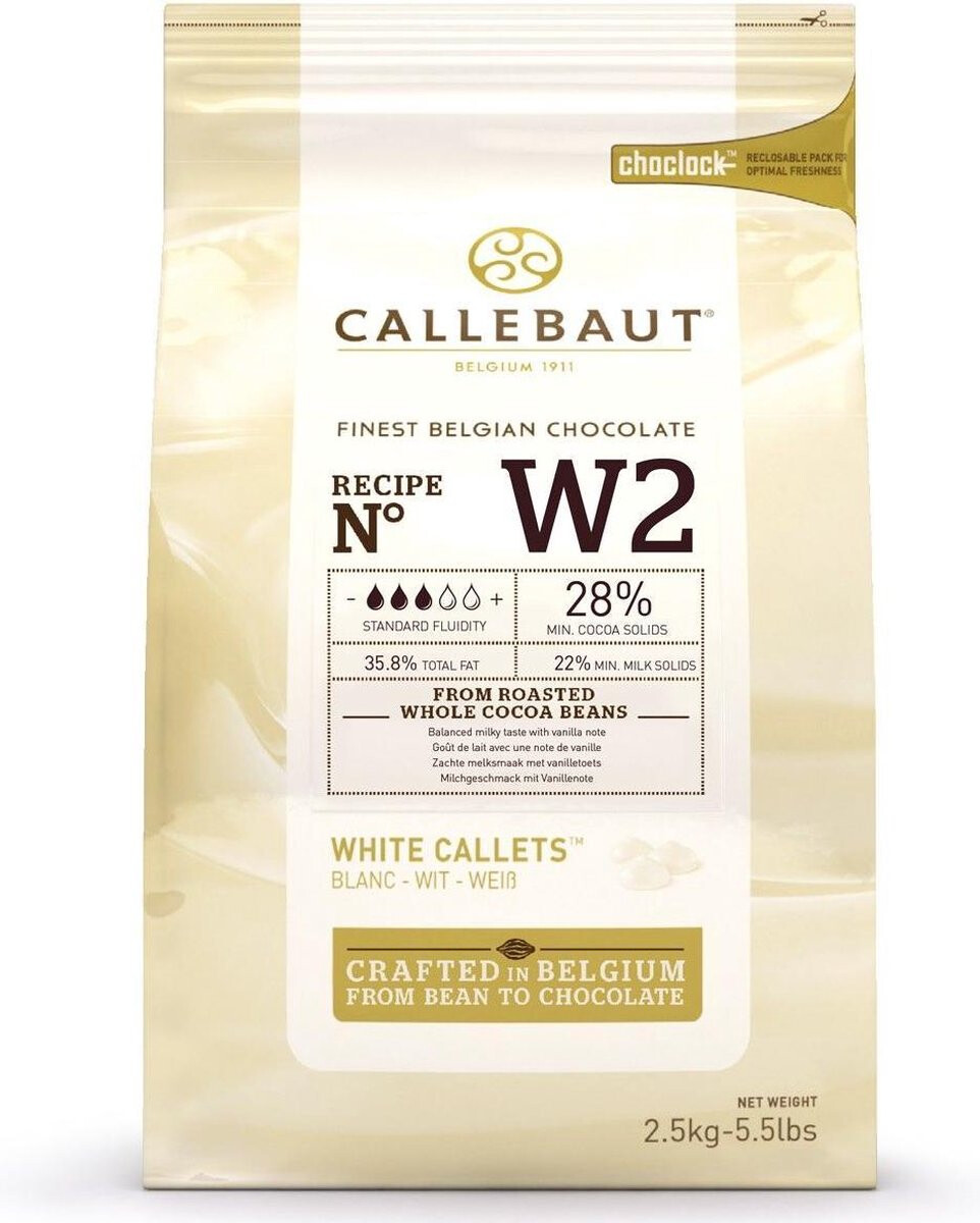 Callebaut Chocolate Callets White (W2) 2.5 kg