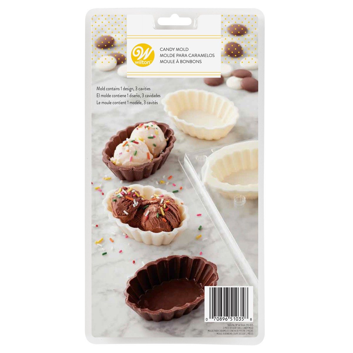 Wilton Chocolate Mould Hollow Form Trays Oval (3x)